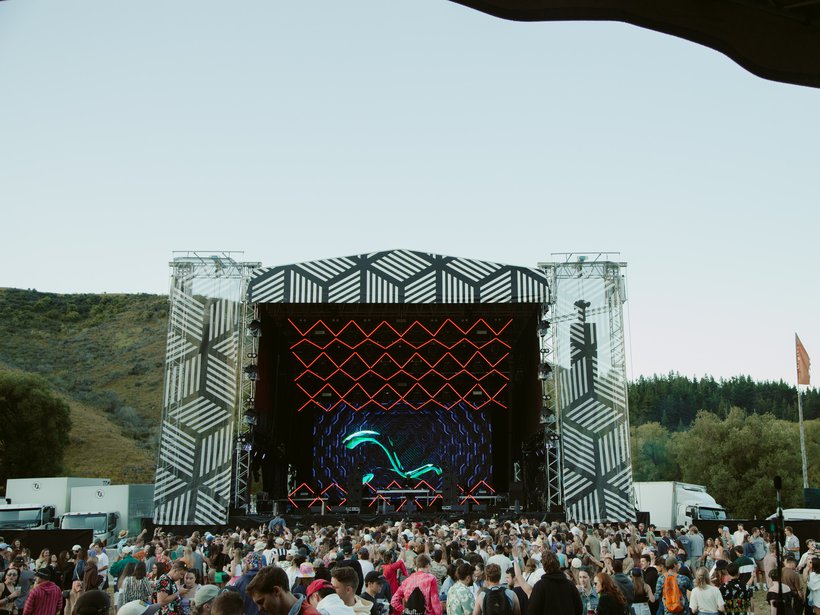 Rhythm and Alps music festival lighting LED screen AV Queenstown